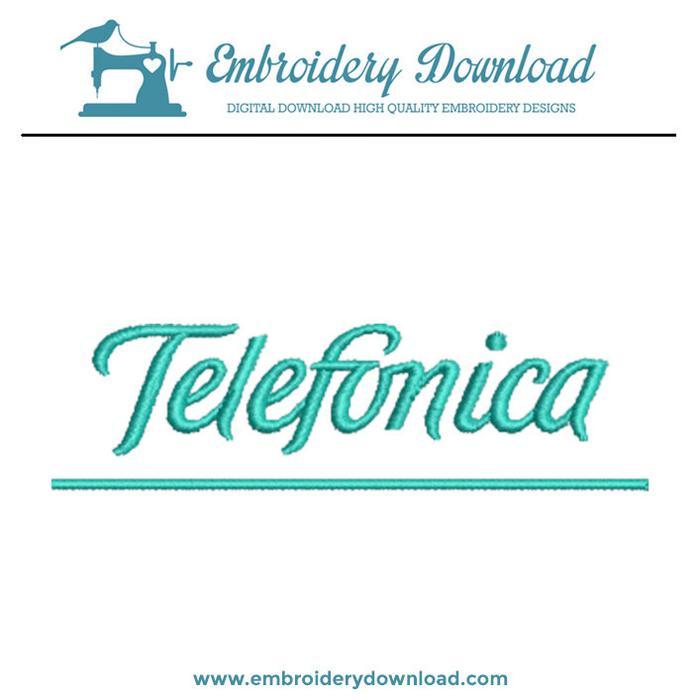 Telefonica Logo - Telefónica logo embroidery design