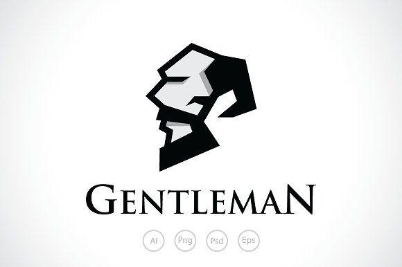 Gentleman Logo - Bearded Gentleman Logo Template ~ Logo Templates ~ Creative Market