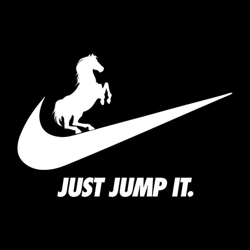 Dressage Logo - Dressage Horse Just Jump It Nike Logo | Coto7