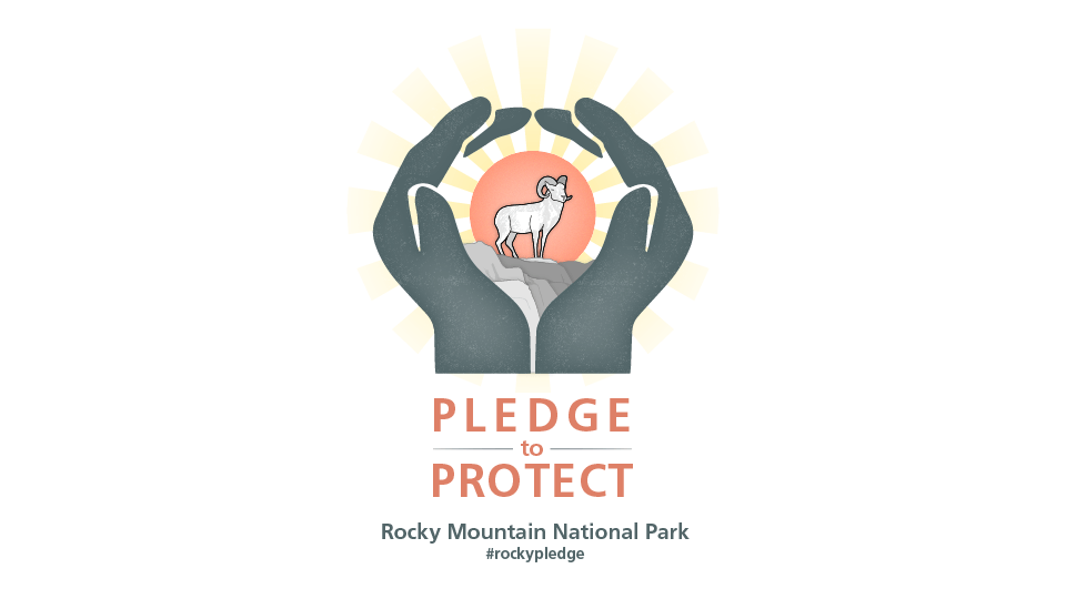 Pledge Logo - Rocky Pledge Mountain National Park (U.S. National Park Service)