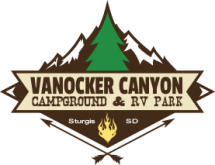 Campground Logo - Sturgis camping. Sturgis Motorcycle Rally. Vanocker Canyon Campground