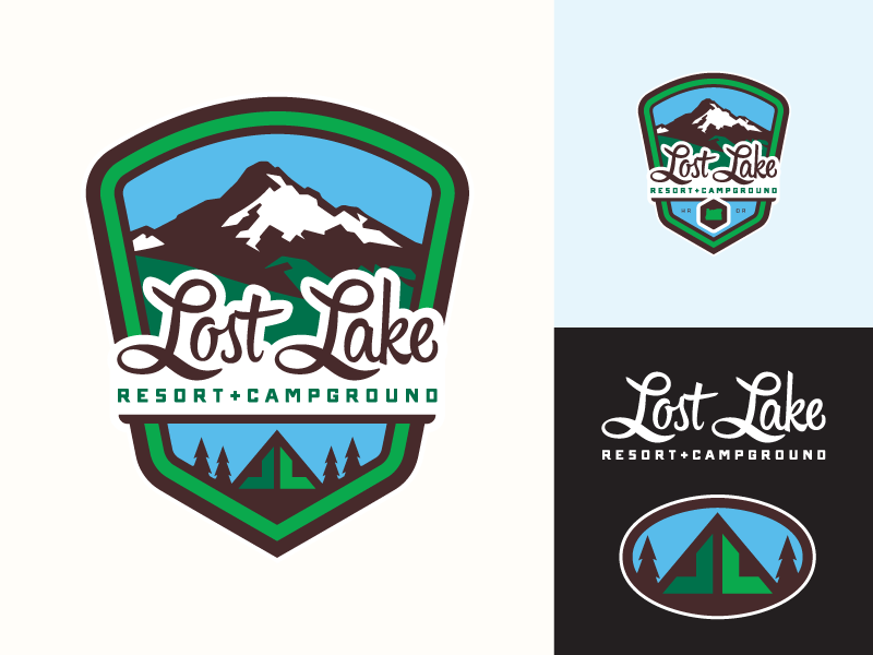 Campground Logo - Lost Lake Resort & Campground - logo(s) / branding by Mike ...