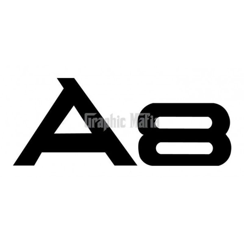 A8 Logo - Audi A8 Badge Sticker Graphic