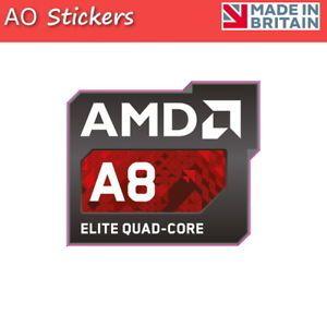 A8 Logo - 5 10 or 20 AMD A8 logo vinyl label sticker badge for laptop PC