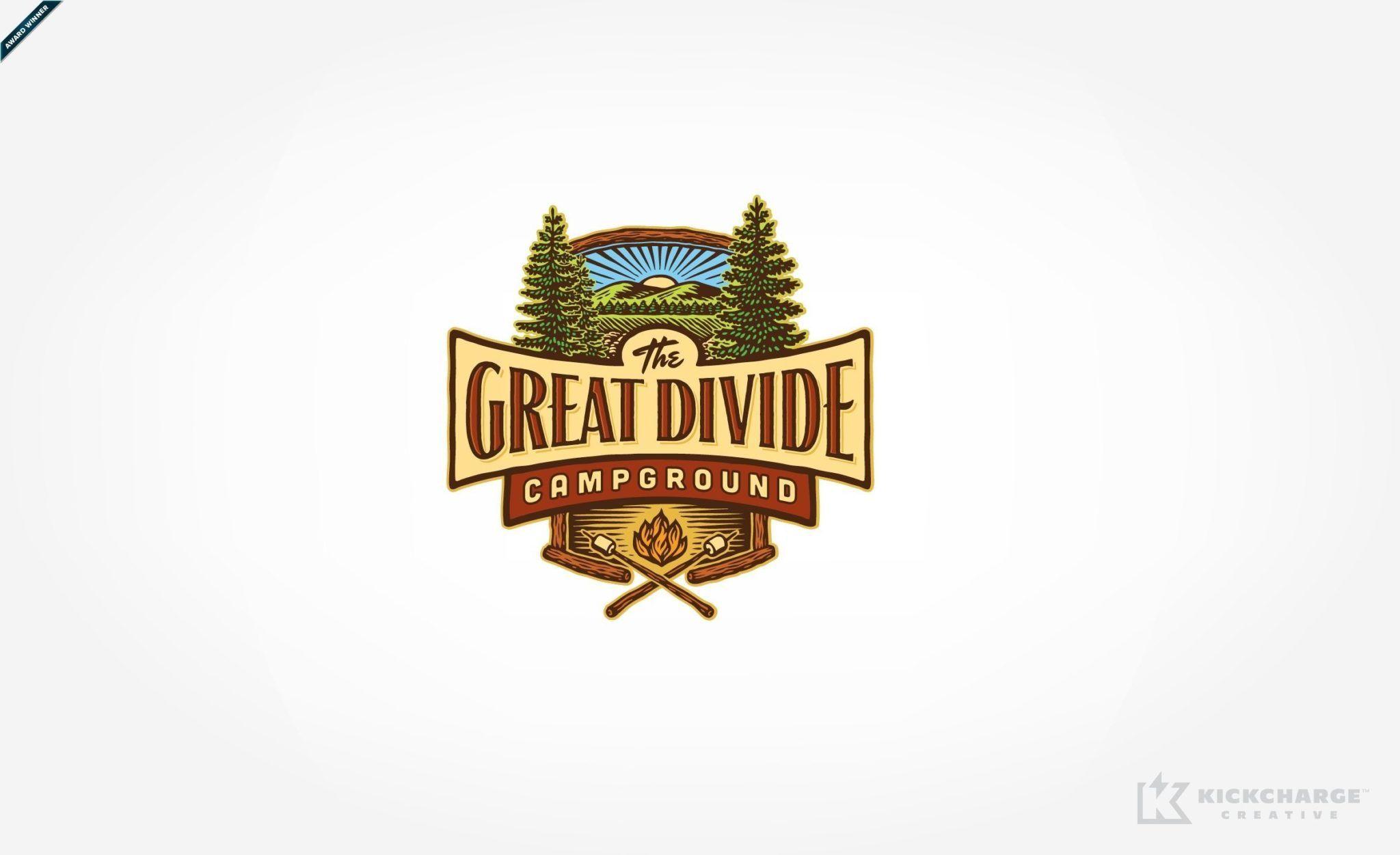 Campground Logo - The Great Divide Campground - KickCharge Creative | kickcharge.com ...