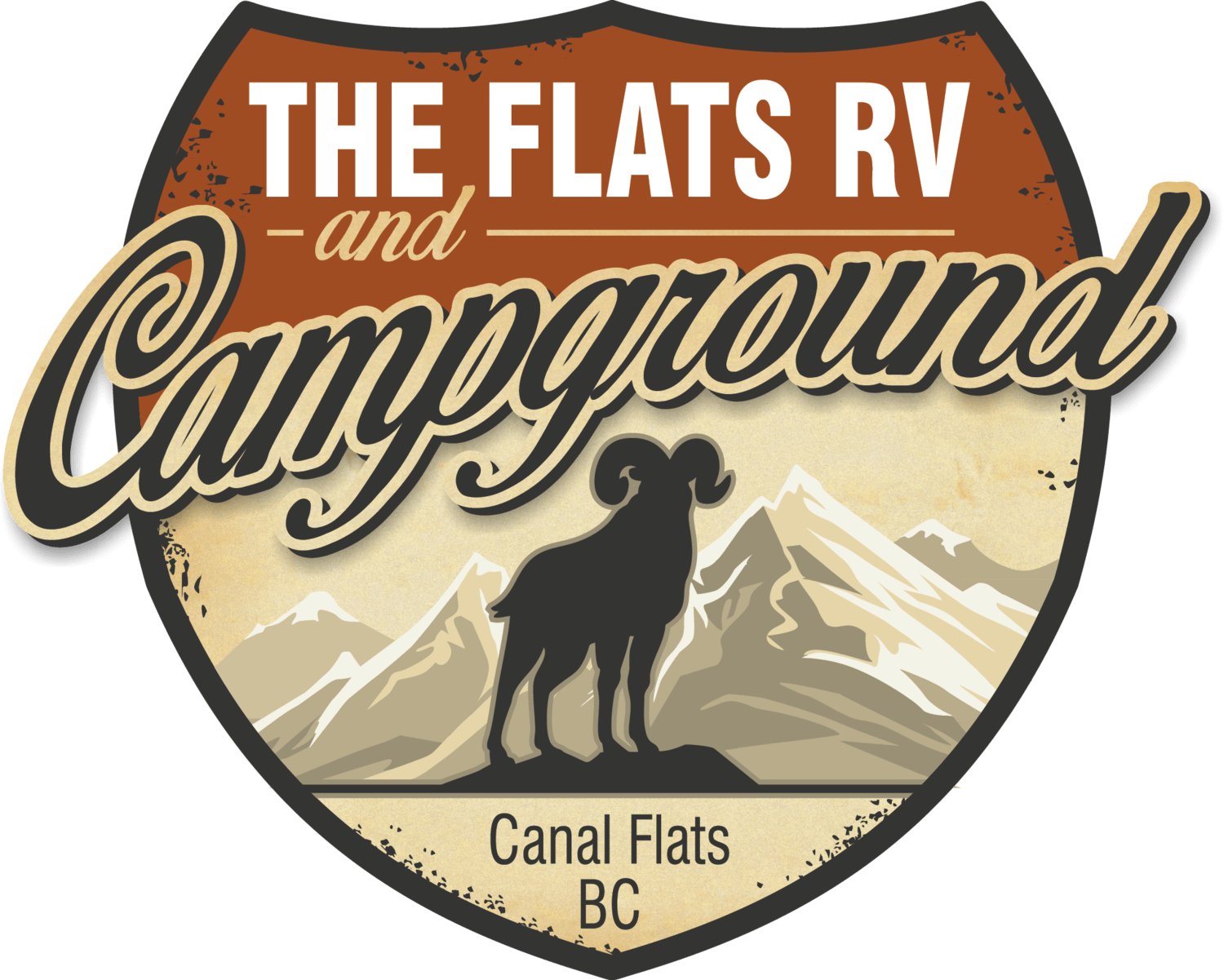 Campground Logo - The Flats RV and Campground
