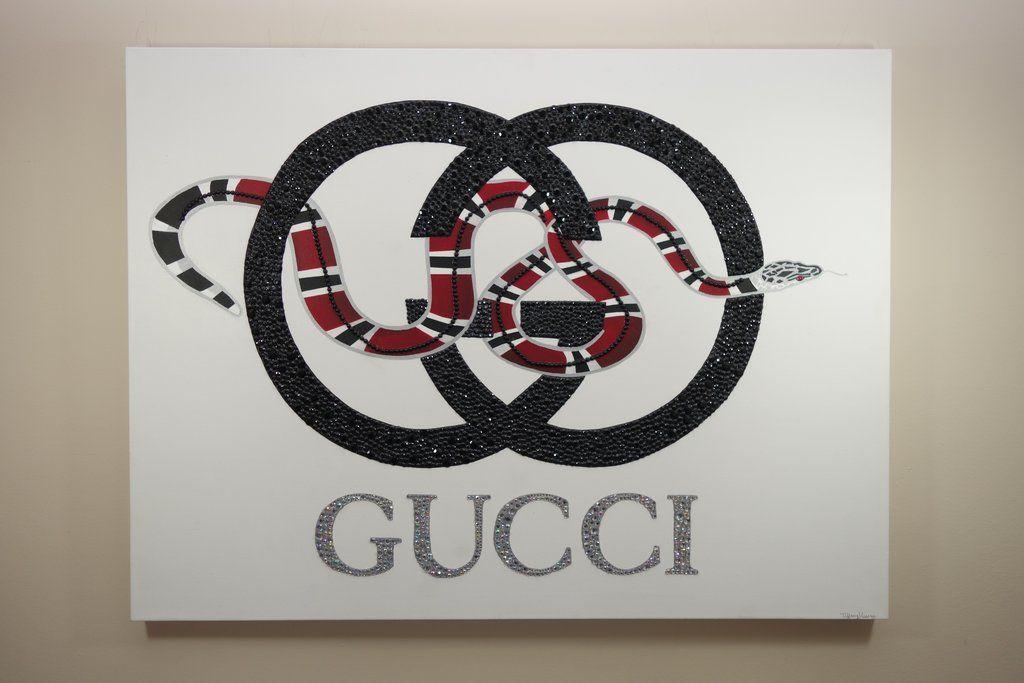 Gucci Snakes Logo - GUCCI SNAKE GLAM 40x30