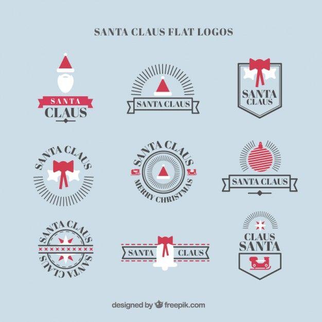 Claus Logo - Vintage santa claus logos Vector