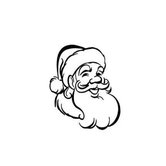 Claus Logo - Santa Claus logo outline laptop cup decal SVG Digital Download | Etsy