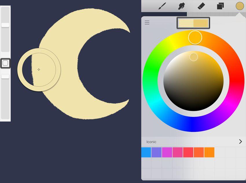 Procreate Logo - Mystic Moon Illustration in Procreate on iPad