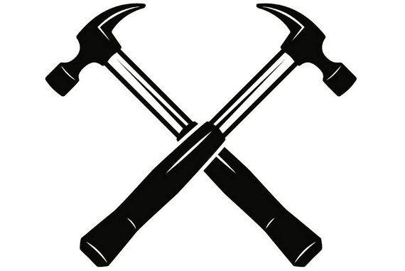 Hammer Logo - Construction Logo 2 Hammer Tool Toolbox Handyman Work Worker | Etsy