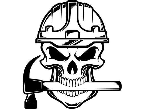 Hammer Logo - Construction Logo 59 Skull Hammer Toolbox Handyman Work | Etsy