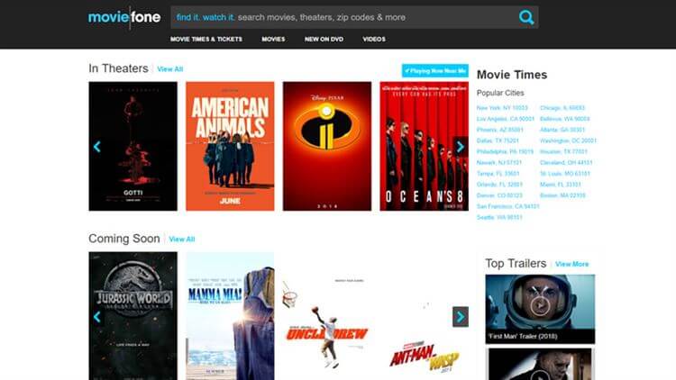 Moviefone.com Logo - Advertising on Movie Fone - ADspot