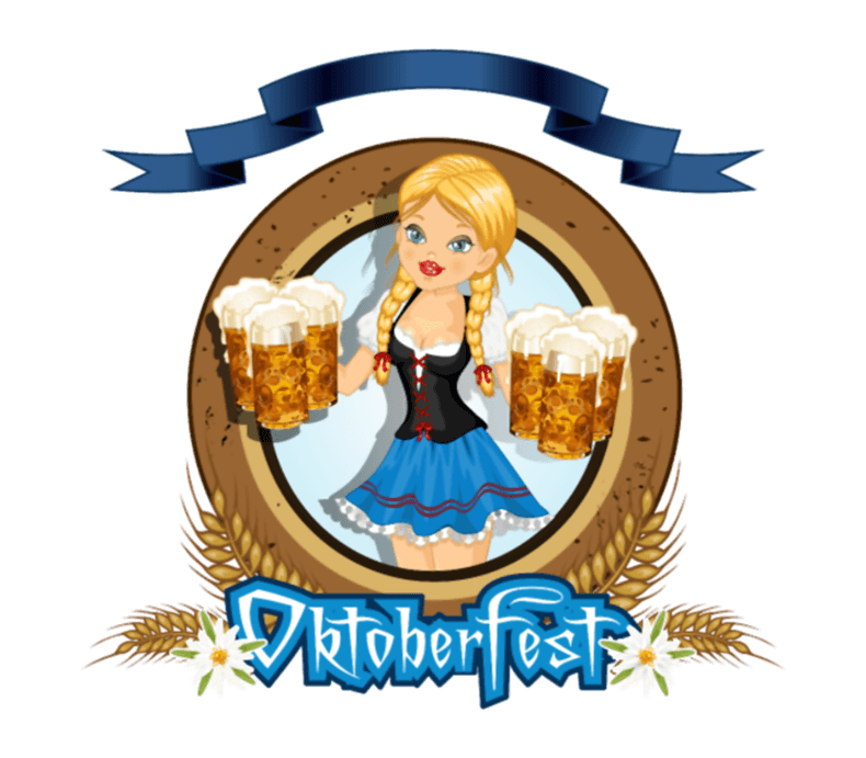 Oktoberfest Logo - Oktoberfest Girl With Beer Logo - Beer Label by BottleYourBrand