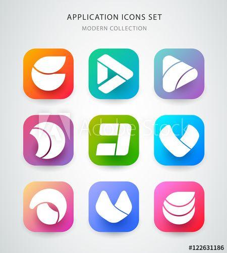 Application Logo - Big vector icons set for application logo icon design. App icon