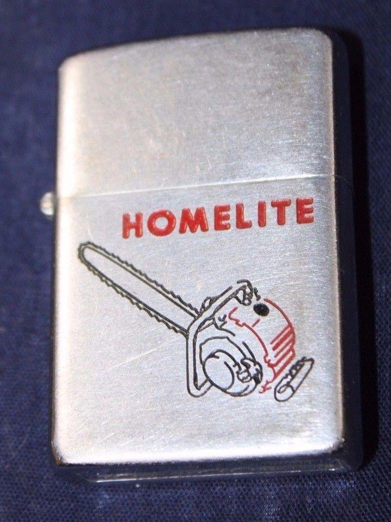 Homelite Logo - 1949 Zippo Lighter Vintage Homelite 1st One Man Chainsaw Red Logo ...