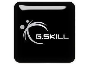 G.Skill Logo - G.Skill 1x1 Chrome Domed Case Badge / Sticker Logo