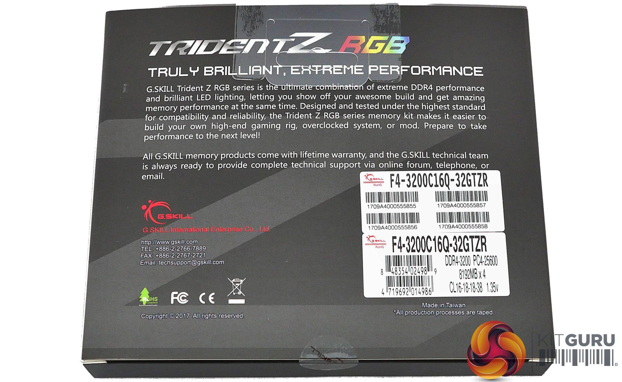 G.Skill Logo - G.Skill TridentZ RGB 32GB DDR4-3200MHz (DDR4 with RGB lighting ...