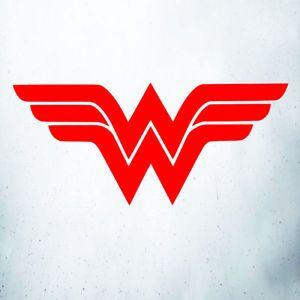 Red Woman Logo - Wonder Woman Logo Car Laptop Wall Art Window Vinyl Decal Sticker Red