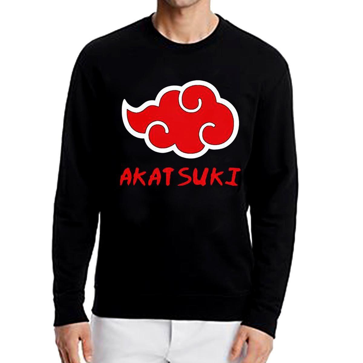 Akatsuki Logo - Naruto Akatsuki Logo Printed Crewneck Sweatshirt - Storewheel