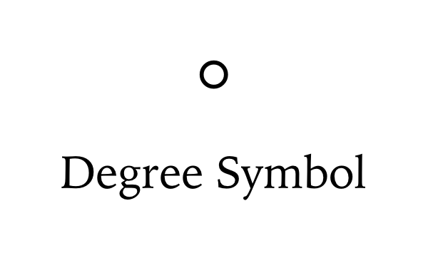 Degree Logo - Degree Symbol °