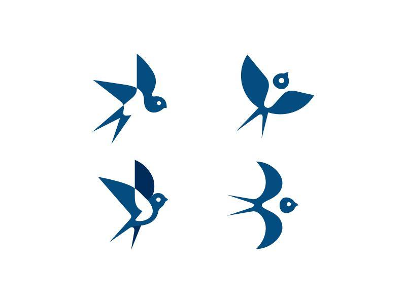 Swallow Logo - Swallow logo versions by Daniel Bodea | Dribbble | Dribbble