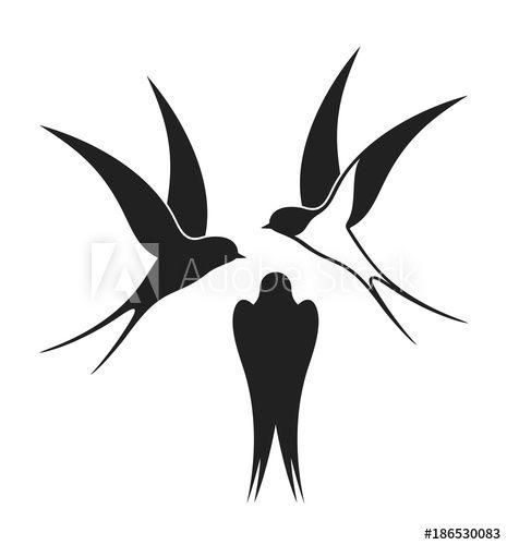 Swallow Logo - Swallow logo. Isolated swallow on white background - Buy this stock ...