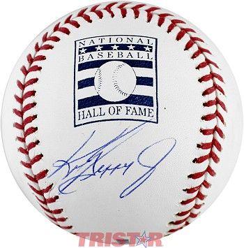 Griffey Logo - Ken Griffey Jr. Autographed Hall of Fame Logo Baseball