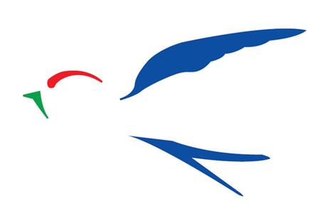 Swallow Logo - Swallow in flight Italy's EU presidency logo - English - ANSA.it