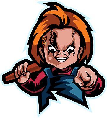 Chucky Logo - CHUCKY LOGO, MASCOT, Horror Evil Doll Vinyl Sticker, Car Decal, U.k ...