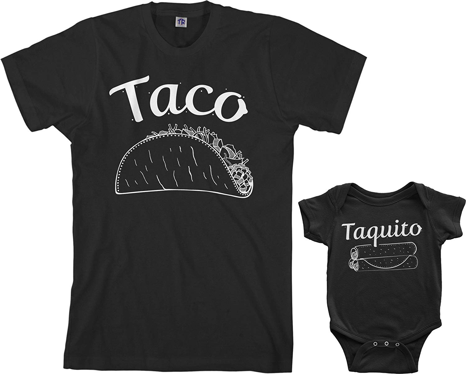 Taquito Logo - Amazon.com: Threadrock Taco & Taquito Infant Bodysuit & Men's T ...