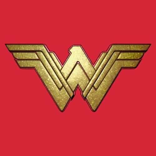 Red Woman Logo - DC Wonder Woman Logo 3D Paisley Official Women's T Shirt Red
