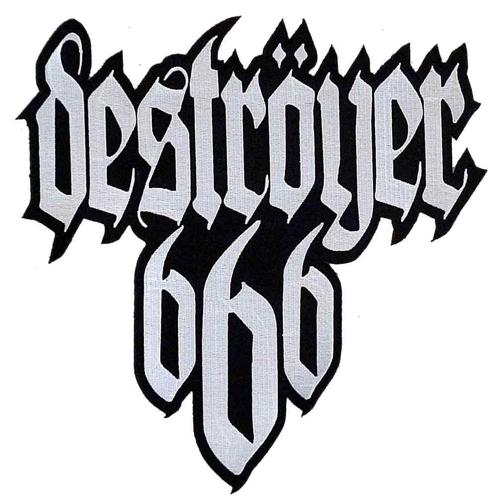 666 Logo - Destroyer 666 Cut Out Logo Back Patch Officl Thrash Death Black ...