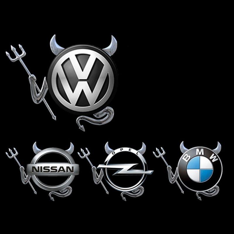 666 Logo - The Devil (1 metalchrome decal set). Cars my