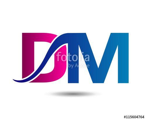 DM Logo - Letter DM logo vector 