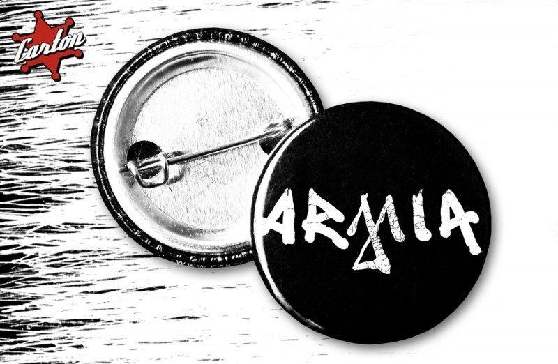Armia Logo - kapsel ARMIA - LOGO czarno-biały - sklep RockMetalShop.pl