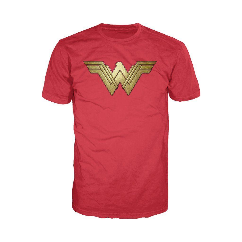 Red Woman Logo - DC Wonder Woman Logo 3D Paisley Official Men's T Shirt (Red)