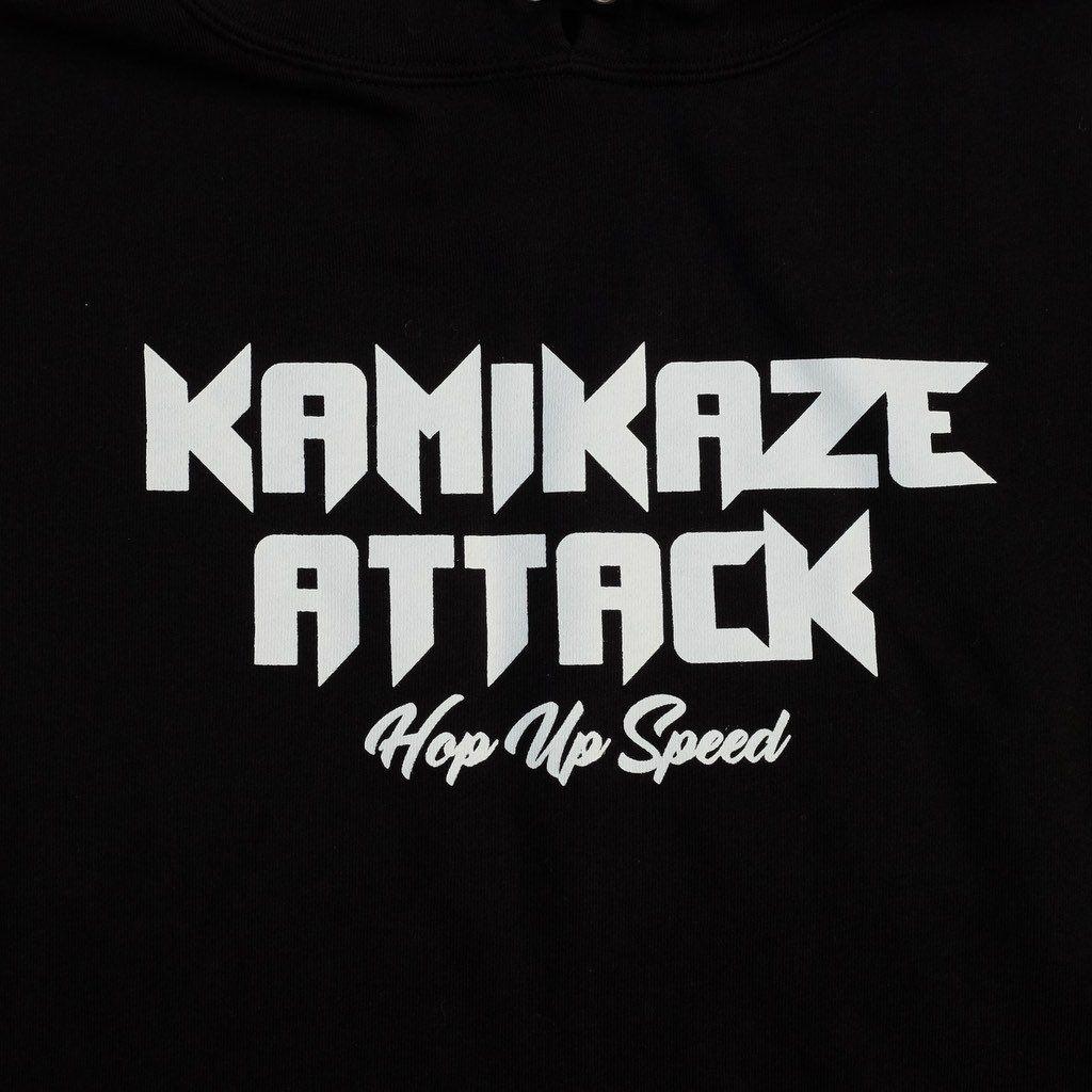 Attack Logo - Kamikaze Attack Logo Print Hoodie (White)
