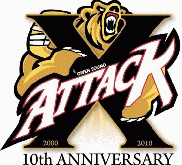 Attack Logo - 2010 owen sound attack anniversary logo iron on transfers Owen Sound ...