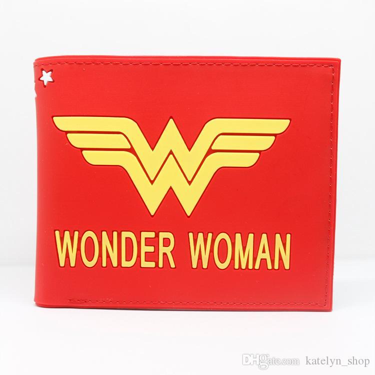 Super Woman Logo - Popular Movie The Avengers Red Wallet Super Hero Wonder Woman Logo ...
