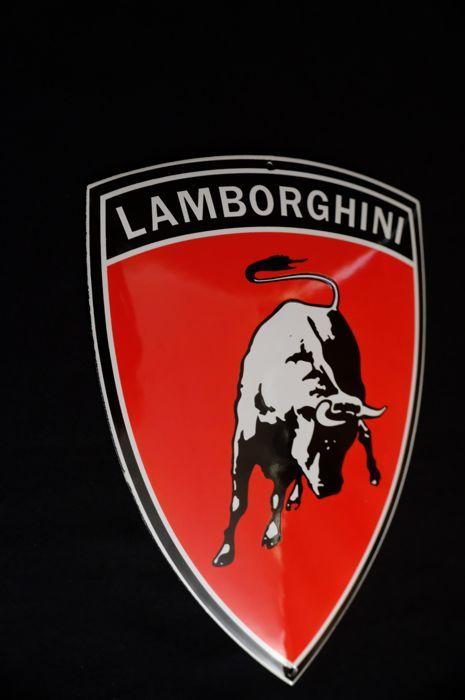 Lambergini Logo - LAMBORGHINI logo enamel - enamel - 21st century - Catawiki