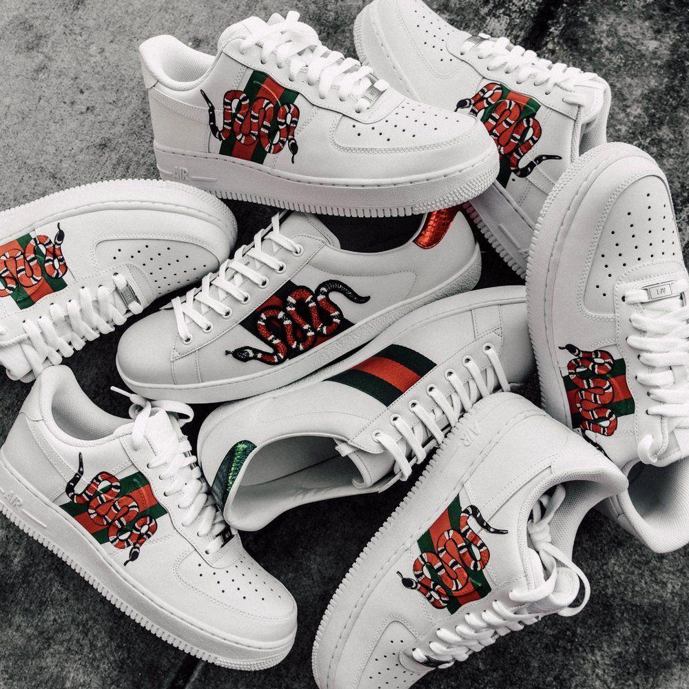 Gucci Snakes Logo - SNEAKERS: Gucci Snakes x AF1 Low by Amac-Customs | KOOLOUT