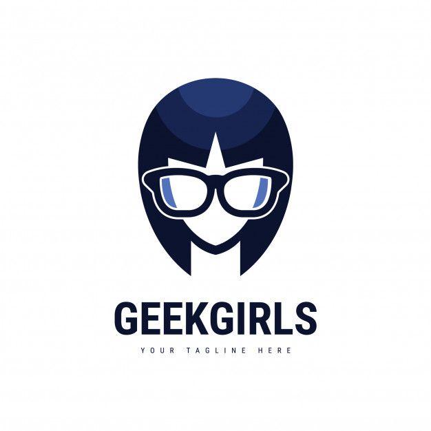 Girls Logo - Geek girls logo Vector | Premium Download