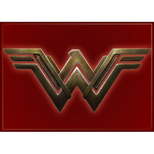 Red Woman Logo - DoJ Wonder Woman Logo on Red Magnet