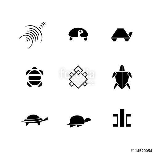 Tortoise Logo - Black Tortoise Logo Set Stock Image And Royalty Free Vector Files