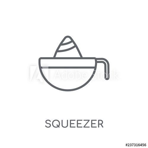 Squeezer Logo - Squeezer linear icon. Modern outline Squeezer logo concept on white