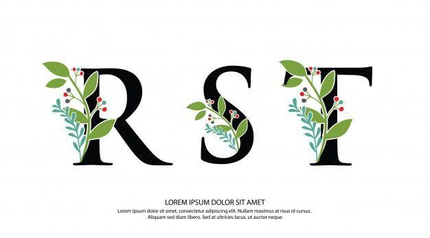 Rst Logo - Initial r s t letter logo with flower shape Vector | Premium Download