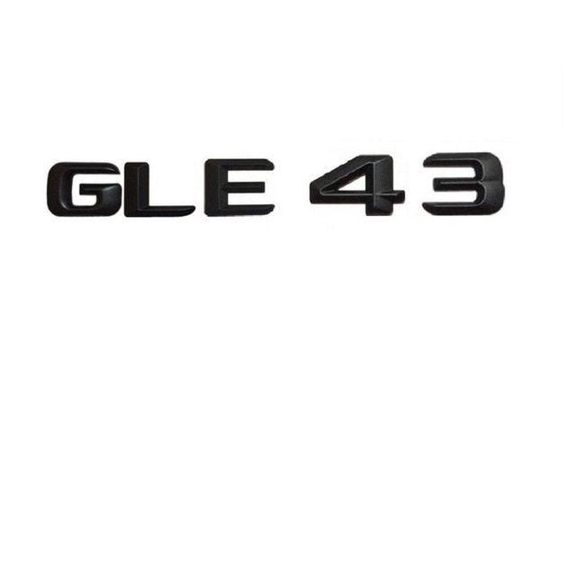 GLE Logo - Matte Black ABS GLE 43 Plastic Car Trunk Rear Letters Badge Emblem
