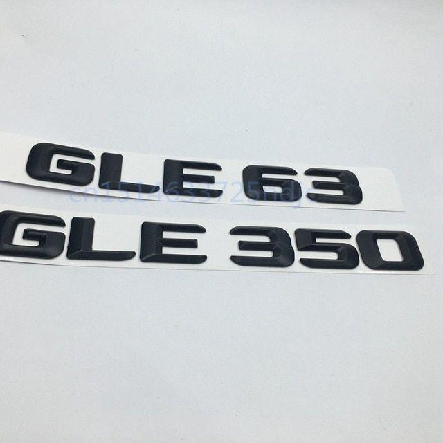 GLE Logo - Matt Black GLE 63 GLE 350 Rear Trunk Lid Emblem Number Letters ...