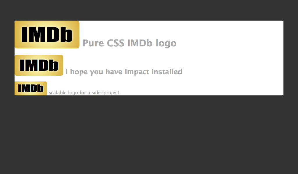 IMDb Logo - IMDb logo in CSS